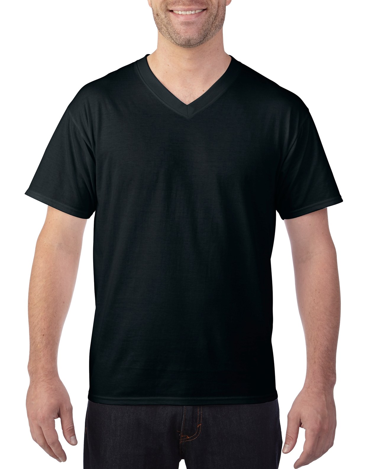 gildan black v neck