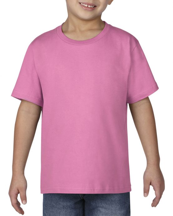 AGD76000B Gildan Premium Cotton Youth T Shirt Azalea 01