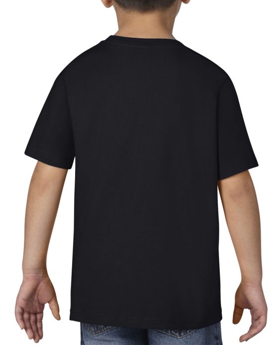 AGD76000B Gildan Premium Cotton Youth T Shirt Black 02