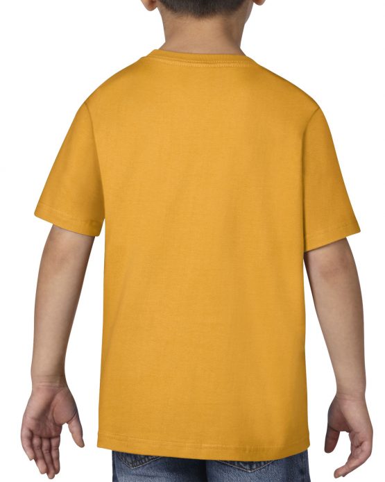 AGD76000B Gildan Premium Cotton Youth T Shirt Gold 02