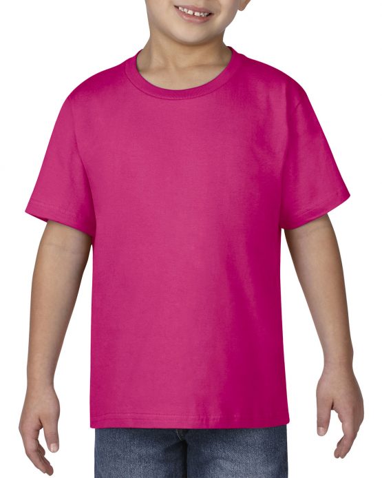 AGD76000B Gildan Premium Cotton Youth T Shirt Heliconia 01