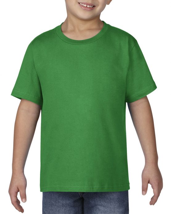 AGD76000B Gildan Premium Cotton Youth T Shirt Irish Green 01