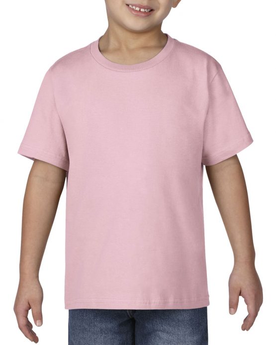 AGD76000B Gildan Premium Cotton Youth T Shirt Light Pink 01