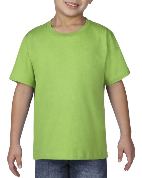 AGD76000B Gildan Premium Cotton Youth T Shirt Lime 01