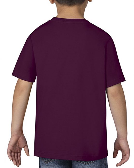 AGD76000B Gildan Premium Cotton Youth T Shirt Maroon 02