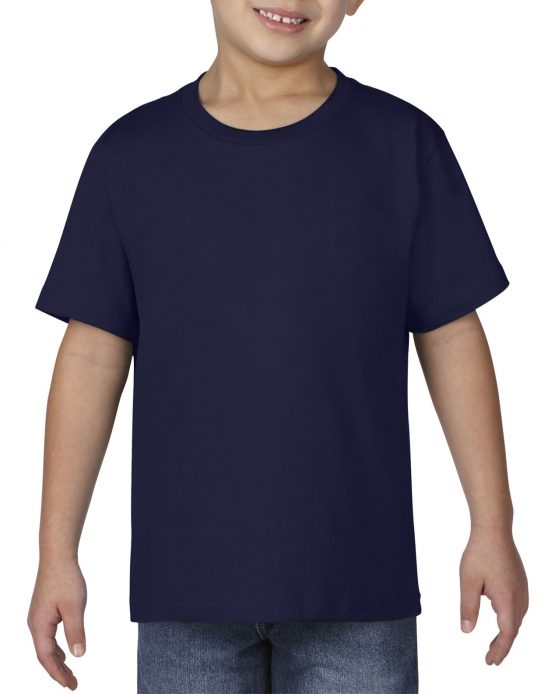 AGD76000B Gildan Premium Cotton Youth T Shirt Navy 01