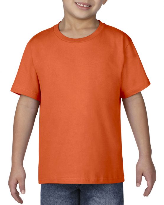 AGD76000B Gildan Premium Cotton Youth T Shirt Orange 01