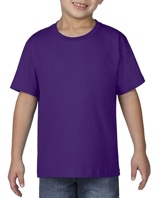 AGD76000B Gildan Premium Cotton Youth T Shirt Purple 01