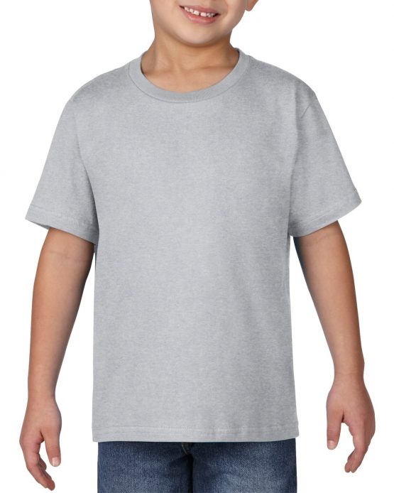 AGD76000B Gildan Premium Cotton Youth T Shirt RS Sport Grey 01