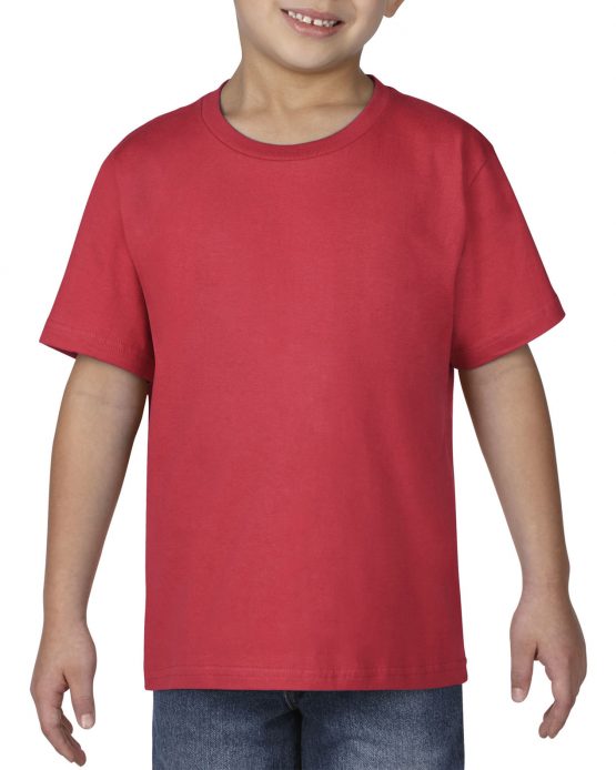 AGD76000B Gildan Premium Cotton Youth T Shirt Red 01