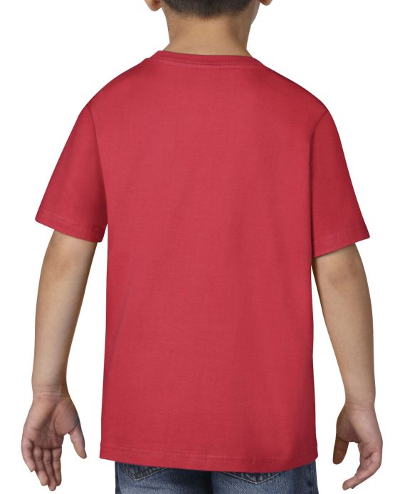 AGD76000B Gildan Premium Cotton Youth T Shirt Red 02
