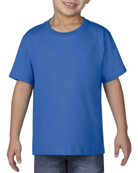 AGD76000B Gildan Premium Cotton Youth T Shirt Royal 01