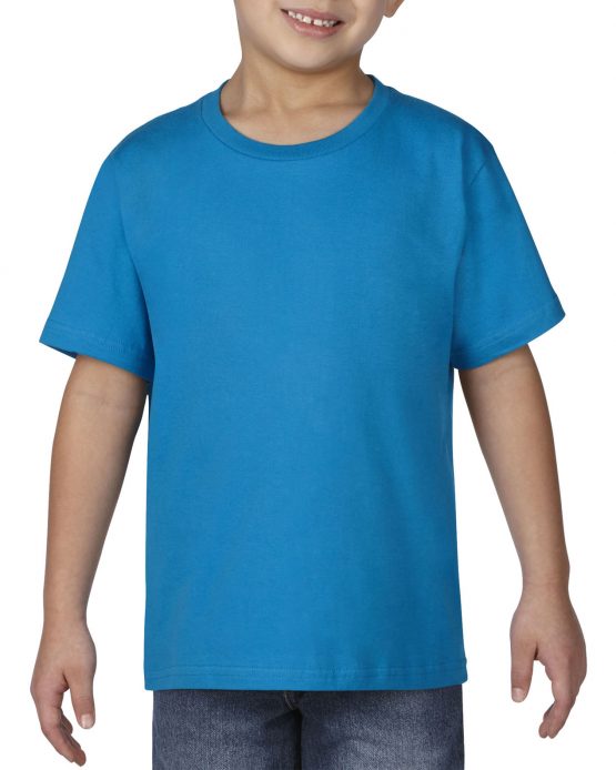 AGD76000B Gildan Premium Cotton Youth T Shirt Sapphire 01