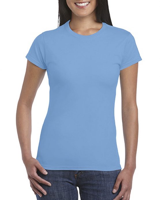 AGD76000L Gildan Premium Cotton Ladies T Shirt Carolina Blue 01