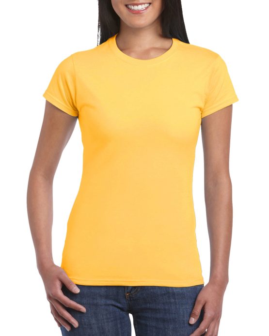 AGD76000L Gildan Premium Cotton Ladies T Shirt Gold 01