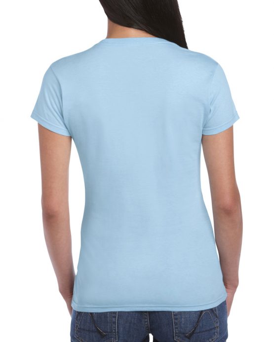 AGD76000L Gildan Premium Cotton Ladies T Shirt Light Blue 02