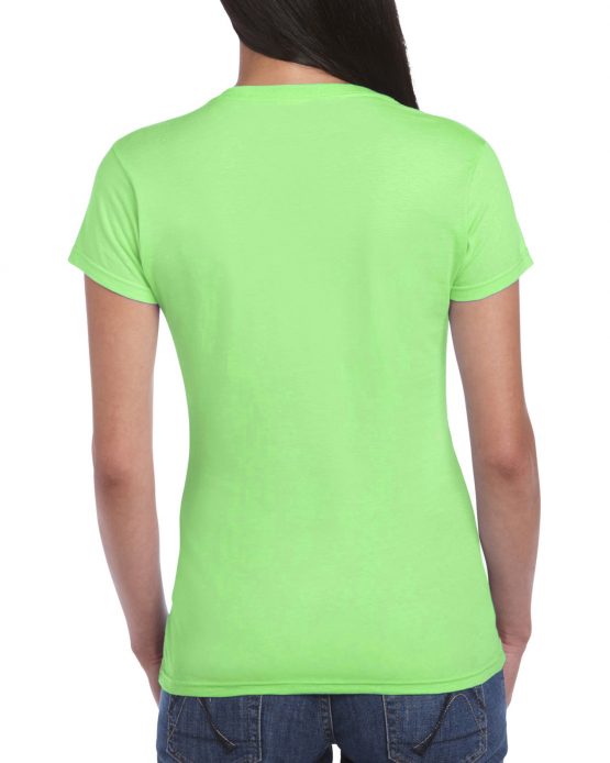 AGD76000L Gildan Premium Cotton Ladies T Shirt Lime 02
