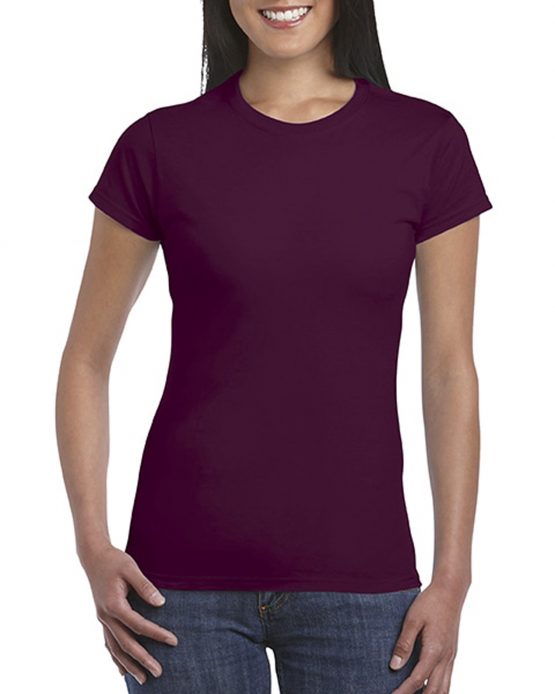 AGD76000L Gildan Premium Cotton Ladies T Shirt Maroon 01