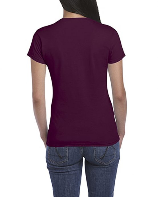 AGD76000L Gildan Premium Cotton Ladies T Shirt Maroon 02