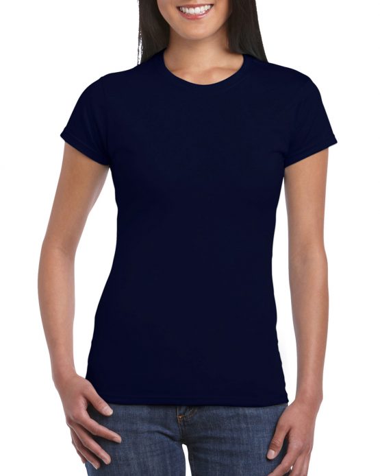 AGD76000L Gildan Premium Cotton Ladies T Shirt Navy 01