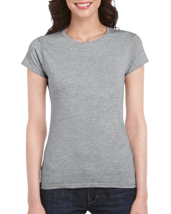 AGD76000L Gildan Premium Cotton Ladies T Shirt RS Sport Grey 01