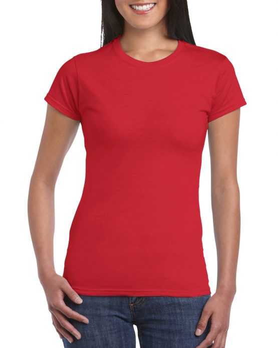 AGD76000L Gildan Premium Cotton Ladies T Shirt Red 01