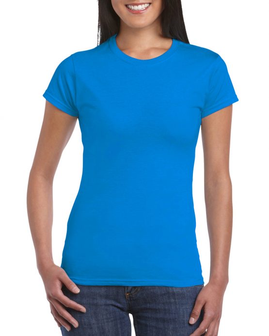 AGD76000L Gildan Premium Cotton Ladies T Shirt Sapphire 01
