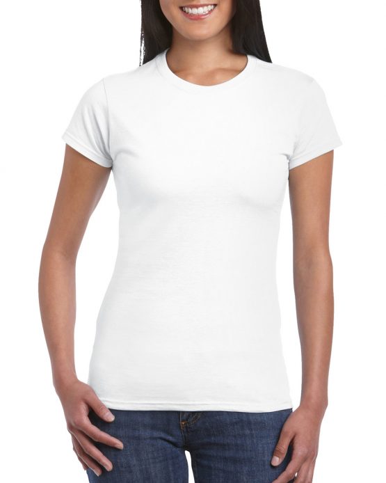 AGD76000L Gildan Premium Cotton Ladies T Shirt White 01